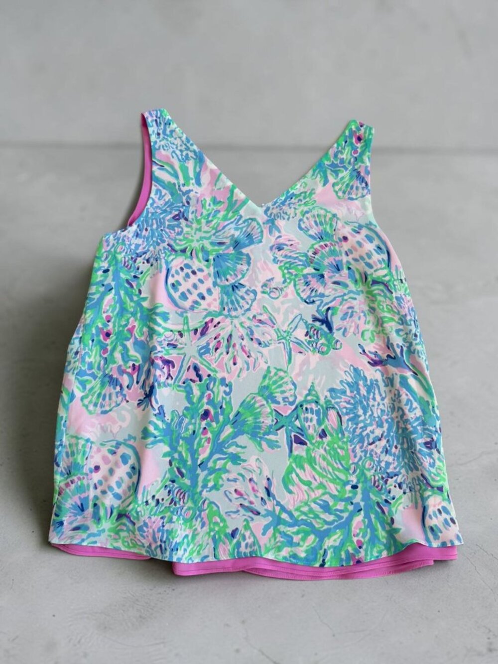 LILLY PULITZER Craysea Florin Reversible Tank Top Size Medium